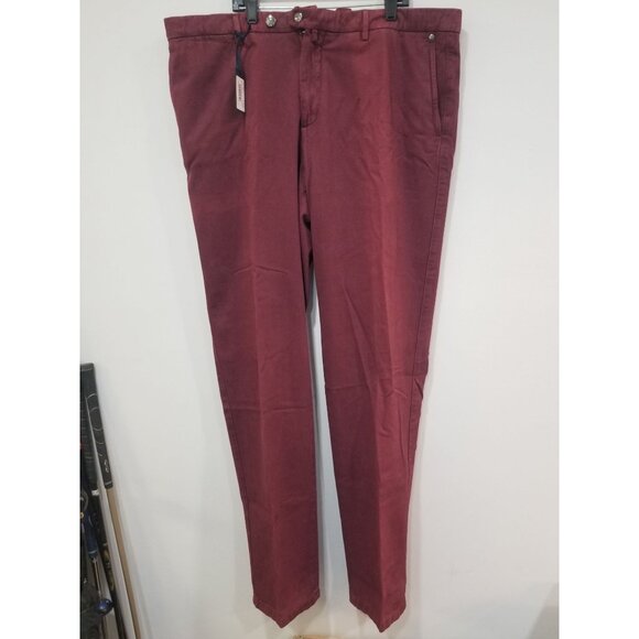 Cesare Attolini Maroon Jeans Size 38. New With Tags. - Picture 2 of 7